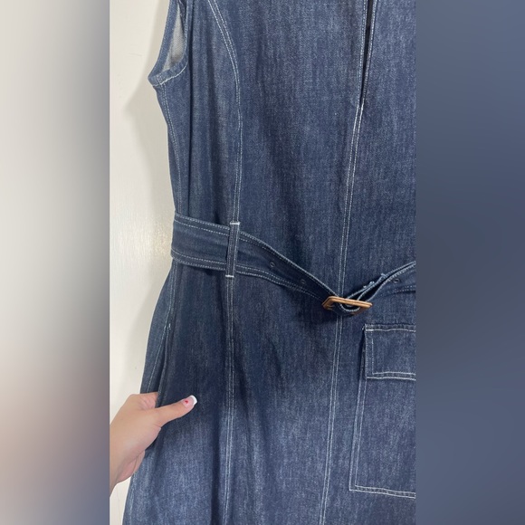 Polo Ralph Lauren Denim Fit and Flare Dress in Dark Indigo Women’s Size 12 - Picture 9 of 15